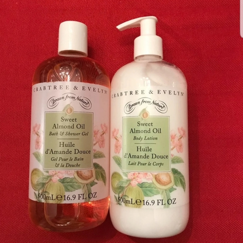 crabtree & evelyn almond oil body wash and lotion